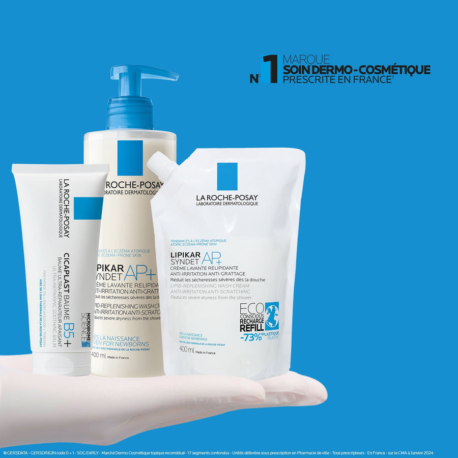 ROUTINE CICAPLAST BAUME B5+, LIPIKAR SYNDET AP+ ET SON ECO-RECHARGE