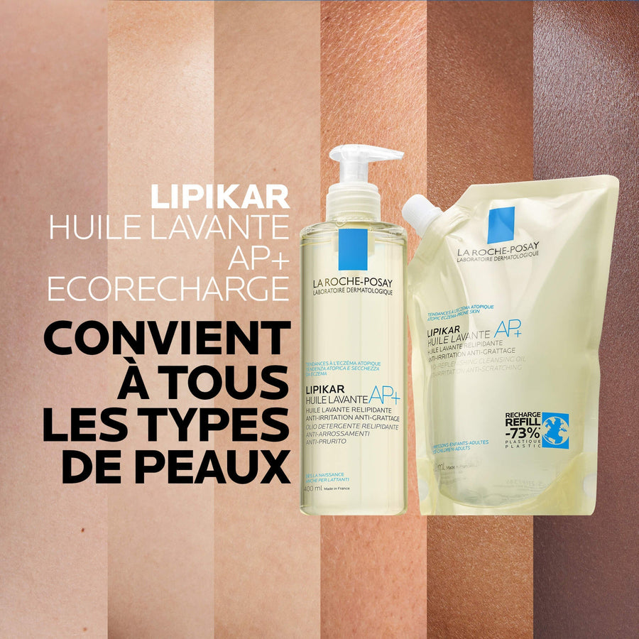 DUO LIPIKAR HUILE DE DOUCHE LAVANTE AP+ ET SON ECO-RECHARGE